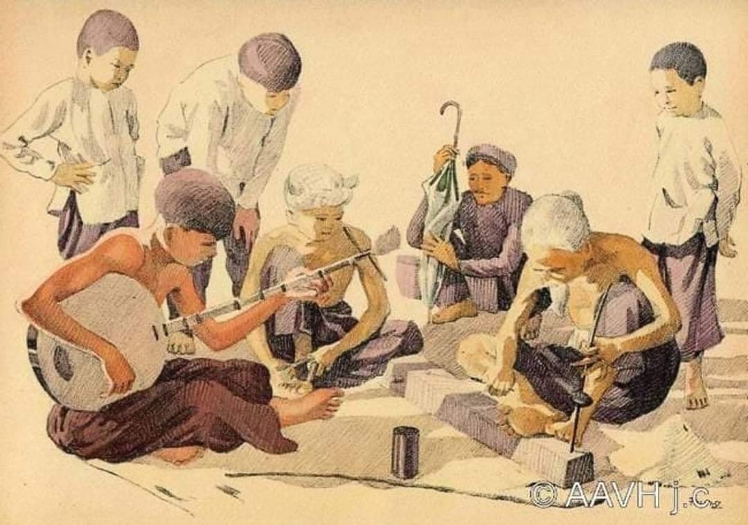 Đờn ca tài tử - Nam Kỳ - Tranh sơn dầu 1935