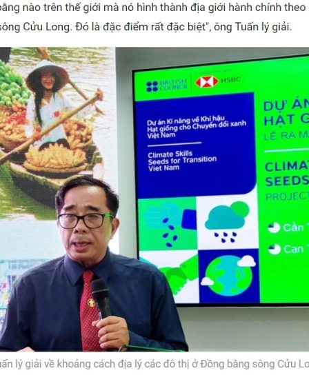 PGS.TS Lê Anh Tuấn lý giải về khoảng cách địa lý các đô thị ở Đồng bằng sông Cửu Long